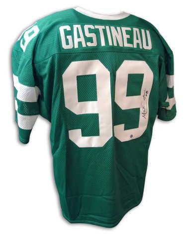 Mark Gastineau New York Jets Autographed Throwback Green Jersey