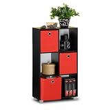 Multipurpose Storage Cabinet with 3 Bin Drawers - Black Finish