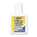 Wite-Out Water-Based Correction fluid, .7 oz. Bottle, White