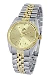 NFL Men's LN10041 Detroit Lions All Pro Two-Tone Metal Watch