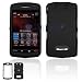 Black Rubber Feel Snap-On Cover Case Cell Phone Protector for BlackBerry Storm 9500 Thunder 9530