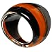 Handmade Striped Orange Bold Glass Ring
