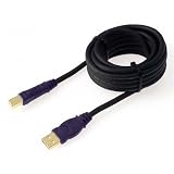 (Price/EA)Premium USB 2.0 AB Cables, Gold Series,16', Black