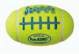 KONG Air Dog Squeaker Football Dog Toy, Large, Yellow