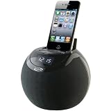 iLive ICP102B Clock Radio with Dock for iPhone/iPod, 20 FM Presets and LCD Display (Black)