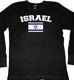 Israel Flag International Soccer Thermal Shirt, Israeli National Pride Men's Thermal Shirt
