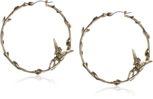 Disney Couture Tinker Belle Antique Hoop Earrings