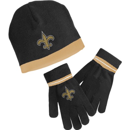 Reebok New Orleans Saints Cuffless Knit Hat & Glove Set Toddler