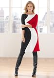 Color-Blocked Ponte-Knit Sheath