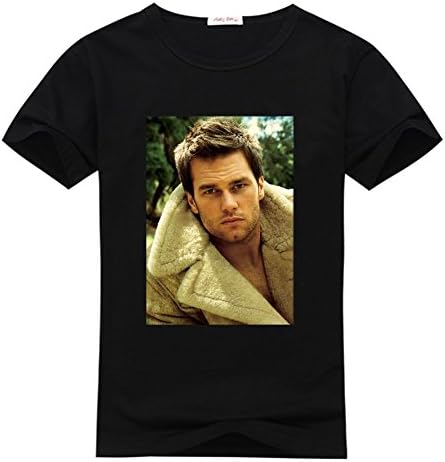 ZHBtshirt Custom Tom Brady Men's T-shrits, DIY Tom Brady 100% Cotton Crew Neck T-Shirt (L)