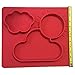 One-piece silicone placemat + plate for kids. No spill 3 Large sections for solids & liquids. Red