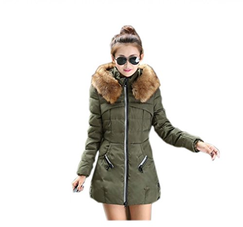 EOZY 中綿コート レディース 冬 あったかモッズコート ジャケット レディス ミリタリーコートファー付 無地 長袖 ロング丈アウター