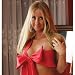 Naughty Knot Red Bow Sexy Women's Lingerie One Size