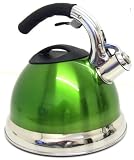 GREEN STAINLESS STEEL 3.5 LITRE KETTLE - GAS ELECTRIC