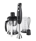 top 10 best selling  blenders - Russell Hobbs Marco Pierre White 3-in-1 Hand Blender 14334 with Balloon Whisk and Chopping Bowl (Black) image 3