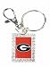 Licensed Georgia Bulldogs Keychain with Rhinestones Fashion Jewelry