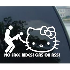 6" HELLO KITTY - Cat Feline - Car, Truck, Notebook, Vinyl Decal Sticker
