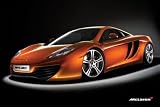 McLaren (Orange MP4-12C) Art Poster Print - 24x36
