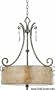 Quoizel KD2824MM Kendra 29-Inch 4-Lights Pendant with Oyster Mica Shade, Mottled Silver