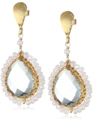 Azaara Delicate Green Quartz Drop Earrings