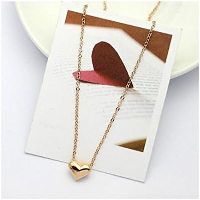Fengshang Simple Small Smooth Heart Necklace Fashion Jewelry for Women