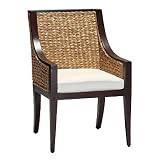 Aqua Dining Arm Chair with Cushion - Westin Pebble - Frontgate, Patio Furniture