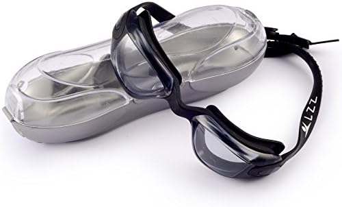 Kids Swim Goggles,Use Anti-fog &amp; Uv Proof Lens - Watertight - Easily Adjustable Straps With Quick Release Technology For Tangle Free Hair - Soft Nose Piece - Free Premium Protective Case (black)