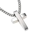 Zeeme Acier - 500040387-45 - Collier Mixte - Pendentif Croix - Acier Inoxydable - 45 cm