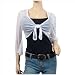 Sexy White Sheer Front Tie Bolero Shrug Plus Size