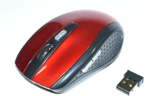 5 Tasten Funkmaus, USB, rot