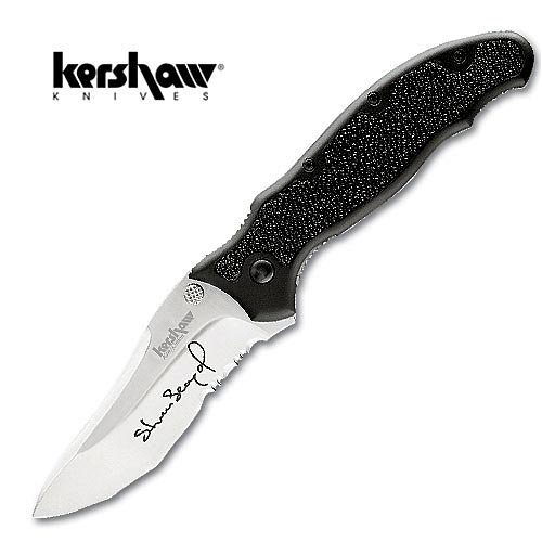 Kershaw Knives K.O. Steven Seagal, Aluminum w/Stingray Inlay Handle, Combo