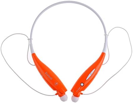 AXIONG Universal Hv-800 Wireless Music A2dp Stereo Bluetooth Headset Universal Vibration Neckband Style Headset Earphone Headphone for Cellphones Enabled Bluetooth (Orange)