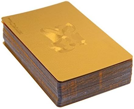 Poker Fans 24K Gold Foil Poker Playing Cards Deck Carta with Box Good Gift Idea