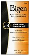 #58 Black Brown Permanent Hair Color