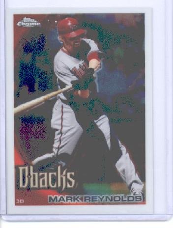 2010 Topps Chrome Baseball Card # 147 Mark Reynolds - Arizona Diamondbacks - MLB Trading Card in Screwdown Case