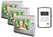 3 in 1 Video Intercom with Three Color 7 Monitors and Night Vision Outdoor Camera