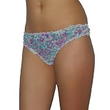 Ladies La Senza Sexy Stretch Hipster Brief Thong Panties Underwear / Knickers - Green & Purple