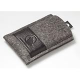 Wolfsrudel Sony Xperia S Wollfilz Tasche - Grau-Meliert (100% Handmade in Germany, 100% Natur)von "Wolfsrudel"