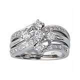 3/4ct tw diamond modern vintage right hand ring (14K Gold)