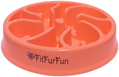 FitFurFun Slow Feed Dog Bowl for Fast Eaters (Promotes Healthy Digestion! Prevents Choking, Bloating, Regurgitation and Overeating!)