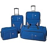 NEW Blue Fieldbrook 4-Piece Travel Case Set (Personal & Portable)