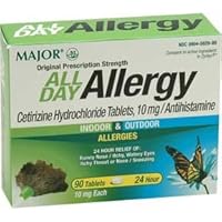 Allergy Relief Generic Zyrtec 10 mg 90/bottle