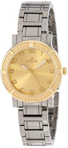 Invicta Women's 14897 Ceramics Gold Dial Gunmetal Tone Ceramic Watch