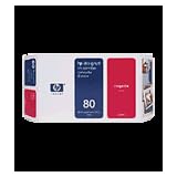 Hewlett Packard C4847A no.80 magenta ink cartridge for use with DesignJet machines, EACH