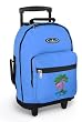 FLAMINGO Rolling Blue Backpack Pink Flamingos - Wheeled Travel or School Carry-On Trolley Travel Bags with Wheels - Best Quality-