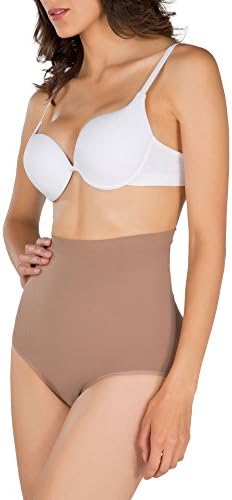 Tall Anti Cellulite Seamless High-Waisted Shaper Briefs Scarlet.