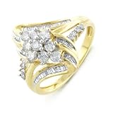 10K Yellow Gold Diamond Ring - Size 7