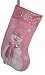 Pink Girl's 17 inch Christmas Stocking - Snowman