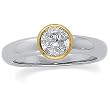 14K Two-Tone Gold Diamond Solitaire Engagement Ring - 0.50 Ct.