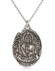 Bob Siemon Sterling Silver "Saint Jude" Medal, 20"